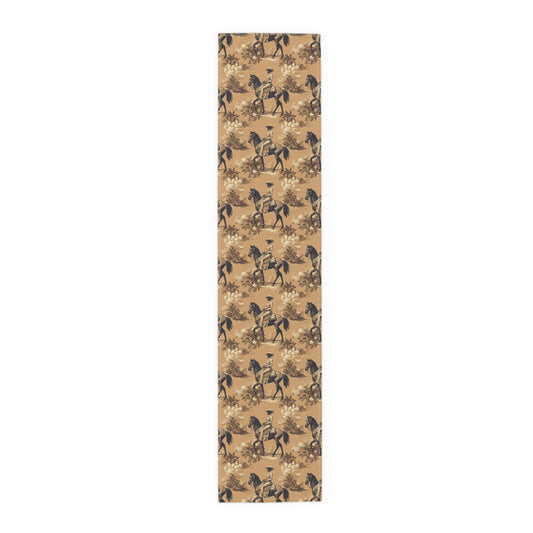 American Western Cowgirl II Table runner | Vintage Equestrian Table Runner - Elegant Cotton & Poly Blend Home Decor