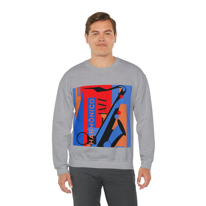 Harmônico Jazz Graphic Sweatshirt | Unisex Heavy Blend™ Crewneck Sweatshirt 