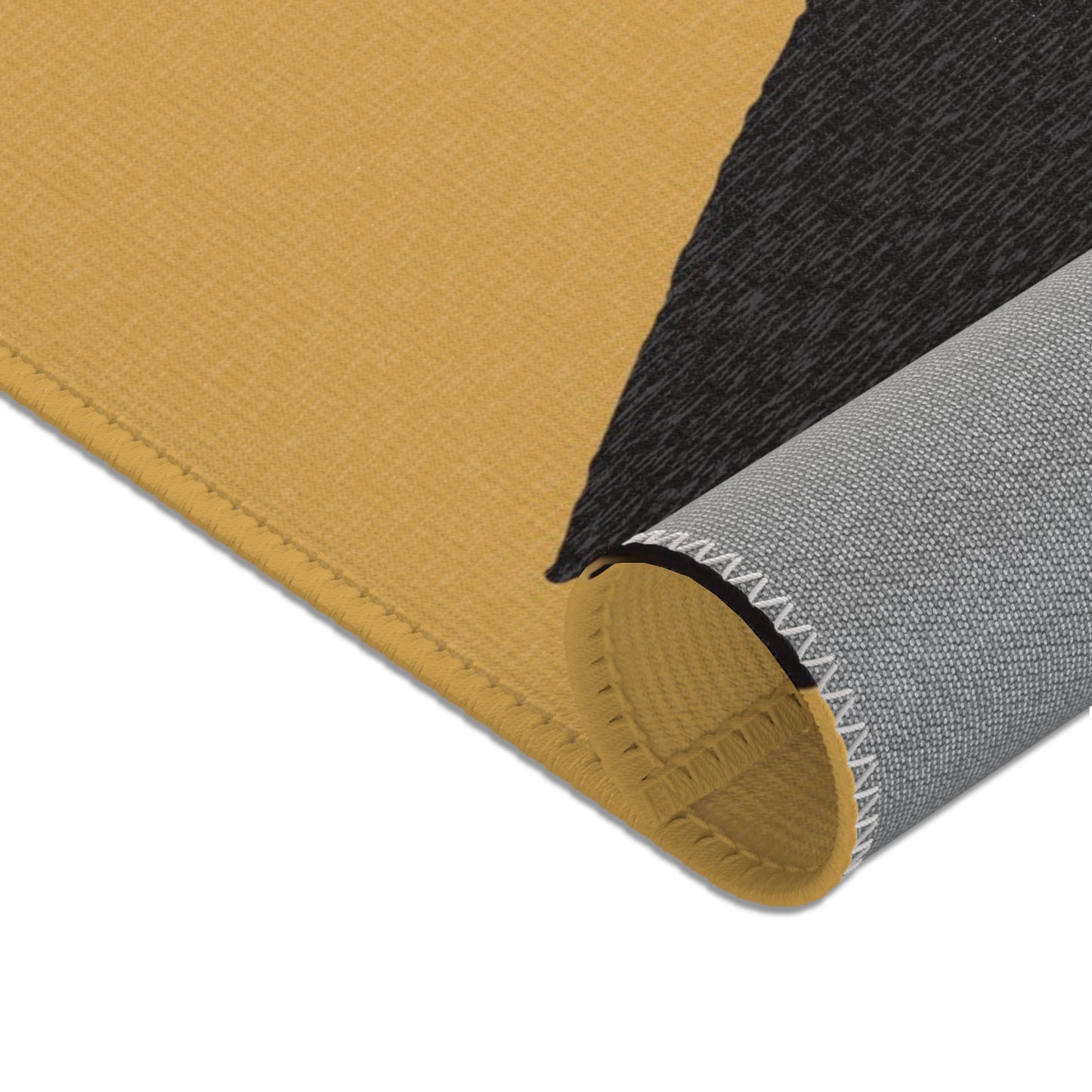 Mustard + Onyx Area Rug - Boho Chic Design for Living Room and Bedroom | Eco-Friendly Home Decor