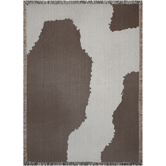 Espresso + Cream Woven Throw