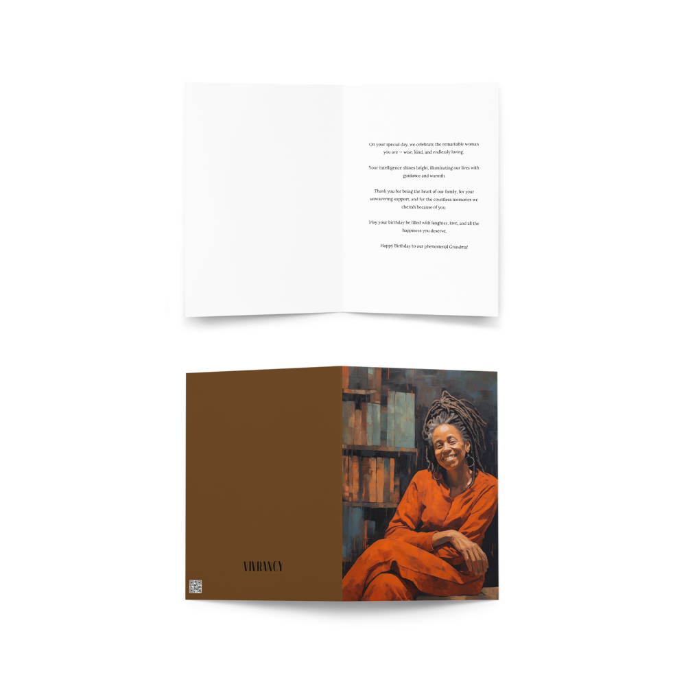 Happy Birthday Grandma, Grandmother Greeting Card, Greeting Card for Her, Greeting Card for Women, African American Greeting Cards, Birthday Card for Woman, Birthday Card for Women Greeting card