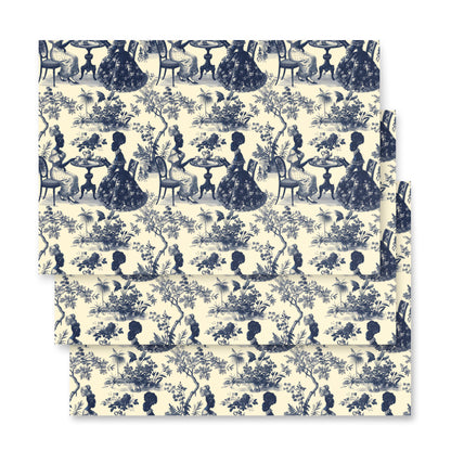 High Tea in the Garden Toile de Jouy Wrapping paper sheets
